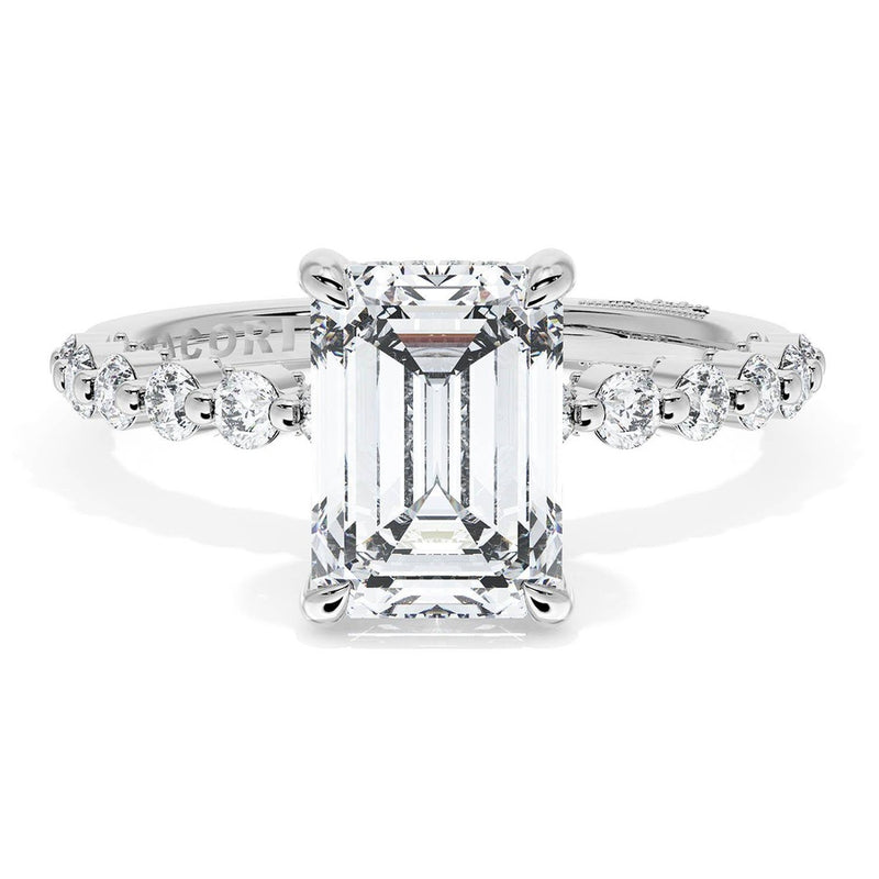 Emerald Solitaire Engagement Ring