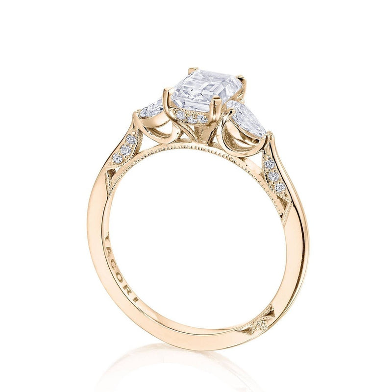 Emerald 3-Stone Engagement Ring