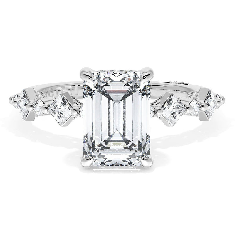 Emerald Solitaire Engagement Ring