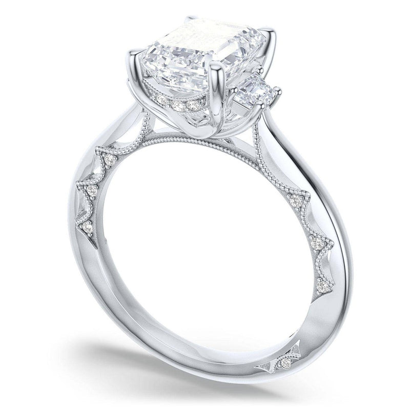 Emerald 3-Stone Engagement Ring