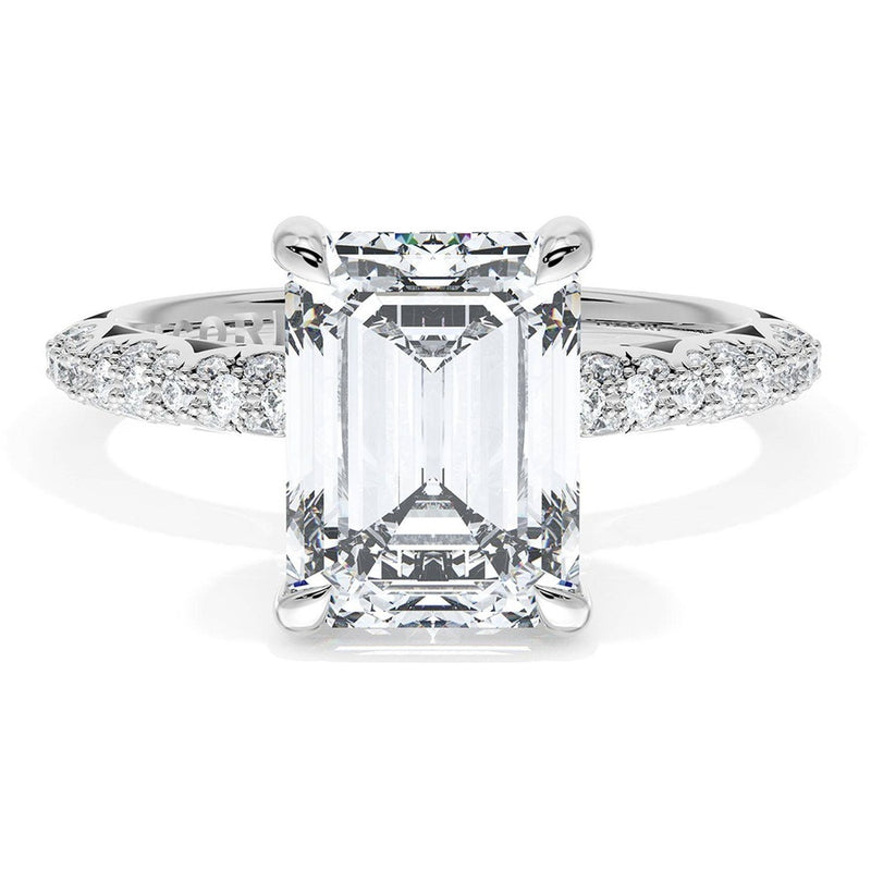 Emerald Bloom Engagement Ring