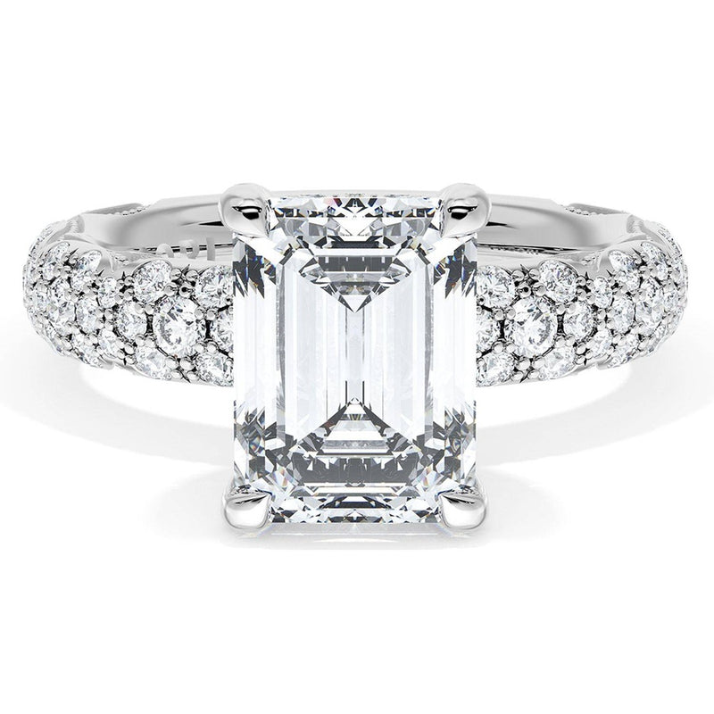 Emerald Bloom Engagement Ring