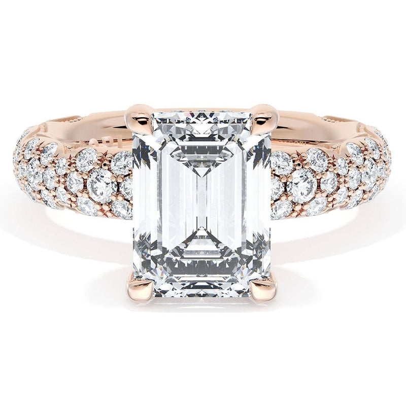 Emerald Bloom Engagement Ring