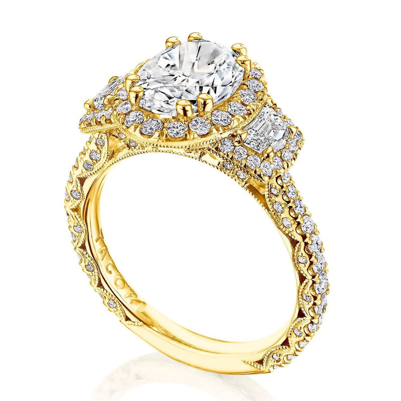 Oval 3-Stone Engagement Ring
