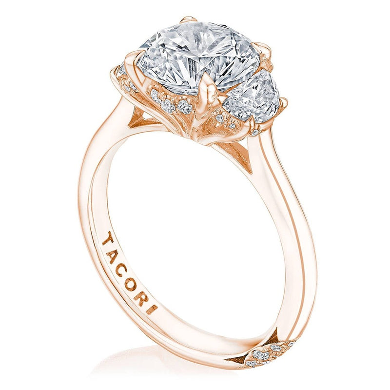 Round 3-Stone Engagement Ring