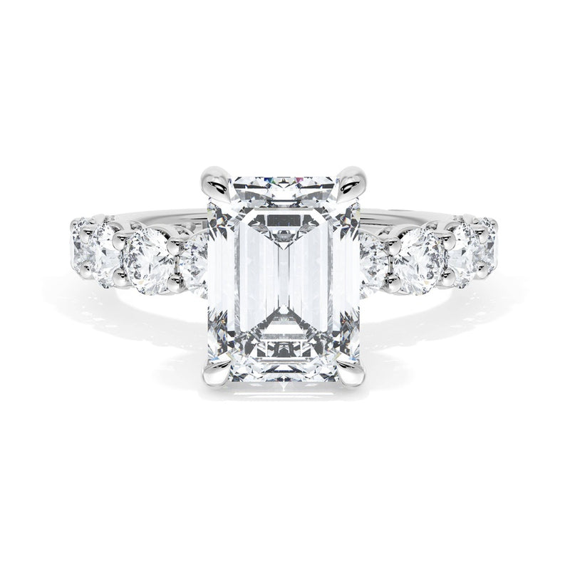 Emerald Solitaire Engagement Ring