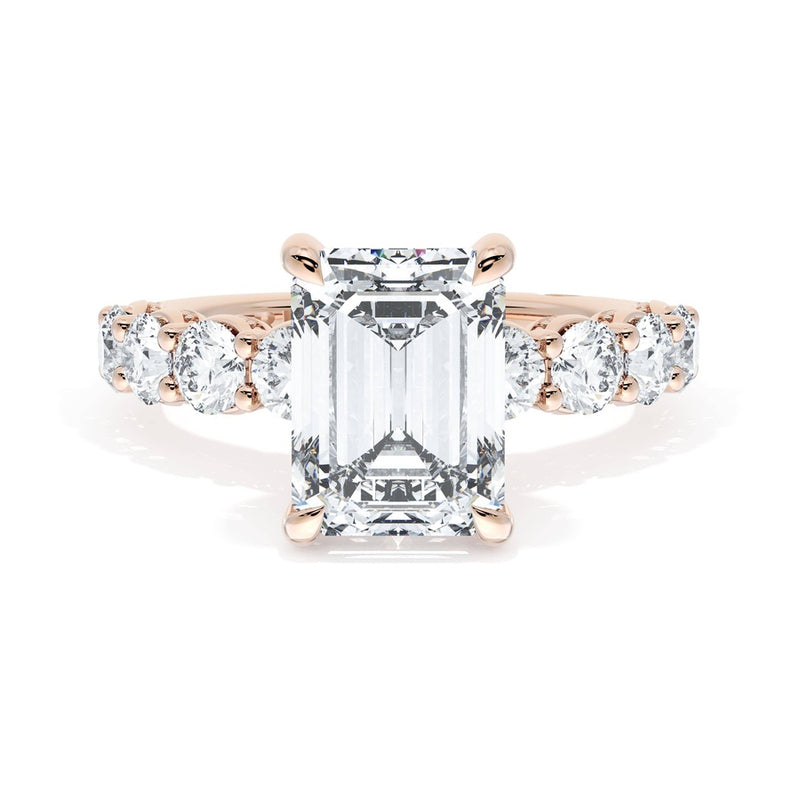 Emerald Solitaire Engagement Ring