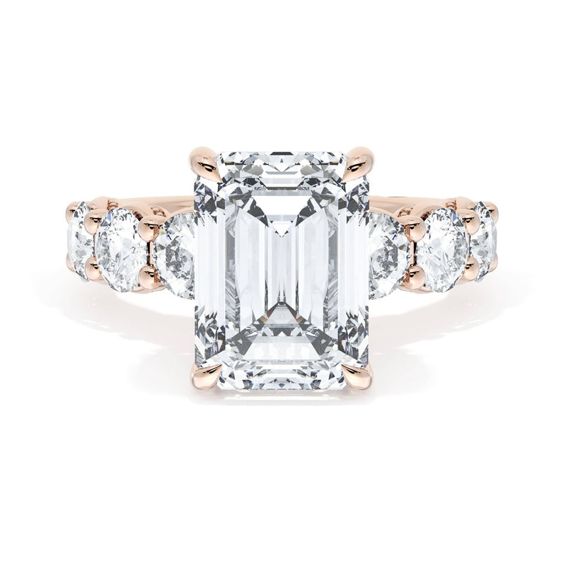 Emerald Solitaire Engagement Ring