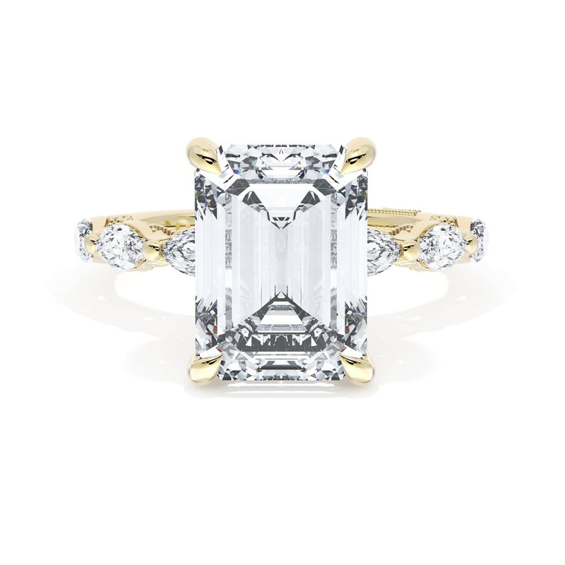 Emerald Solitaire Engagement Ring