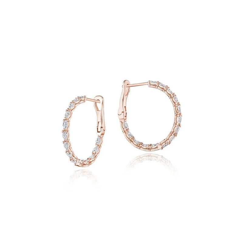 Large Hoop Earrings in 18k Rose Gold