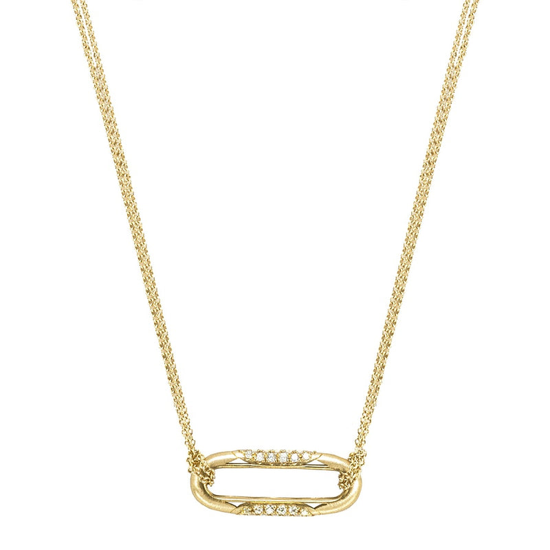 Link Pendant, Diamond in 18kt Yellow Gold