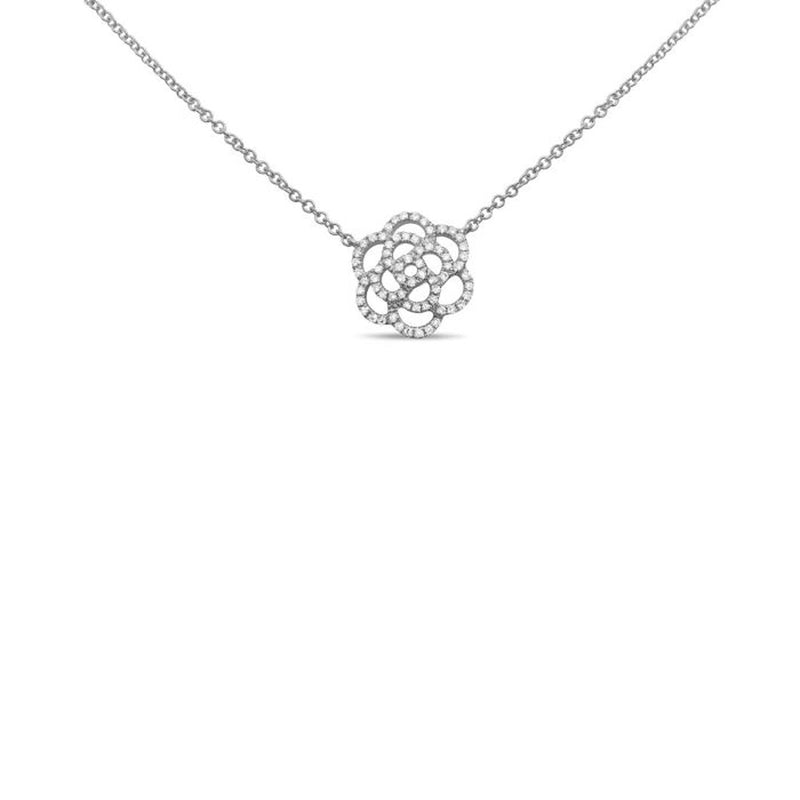 .14CTW FLOWER NECKLACE