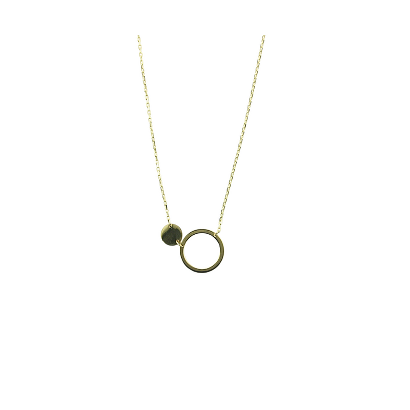17" DOUBLE CIRCLE NECKLACE