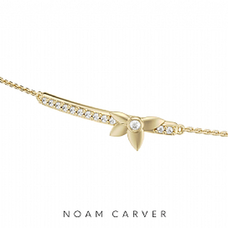 14K Yellow Gold Bezel Bracelet