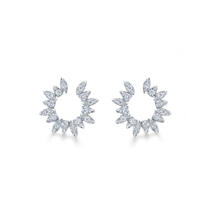 76=1.23CTW VS-SI GH 18KW AERIAL WRAP EARRINGS