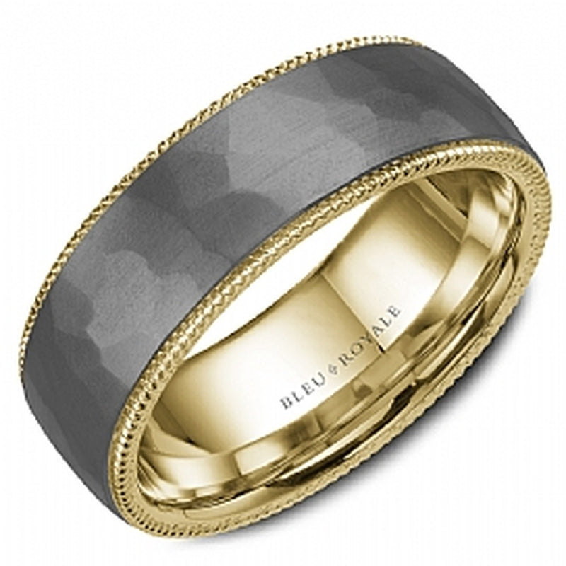 7.5MM 14KY W/TANTALUM INLAY BAND