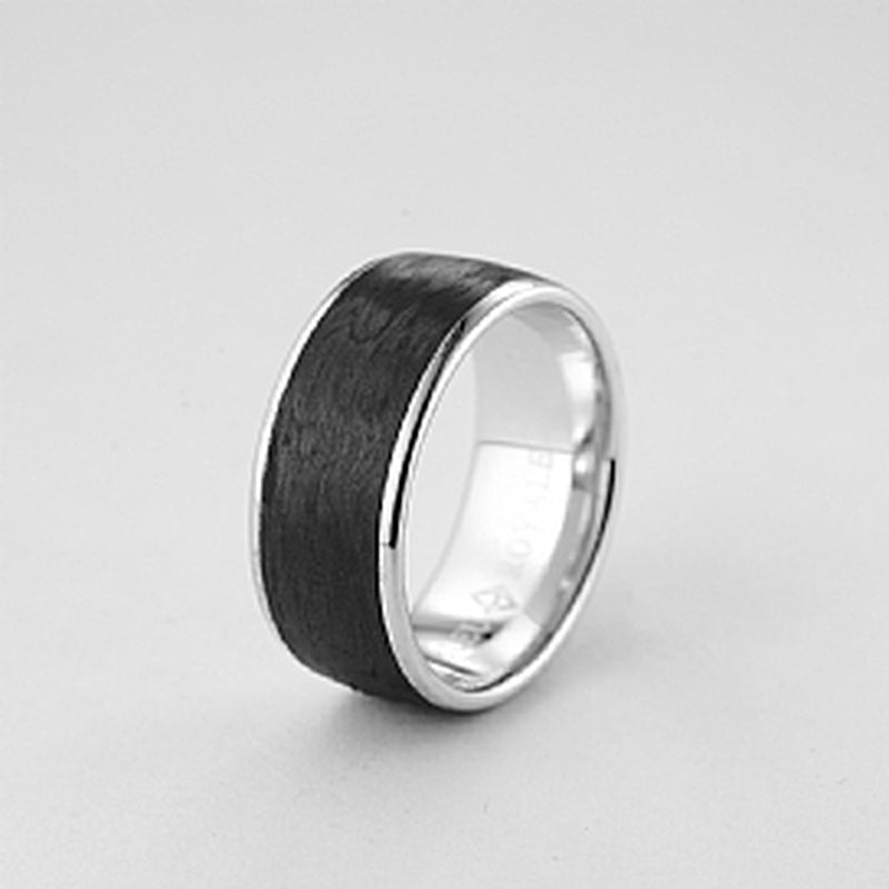 9.5MM 14KW W/BLK CARBON INLAY BAND