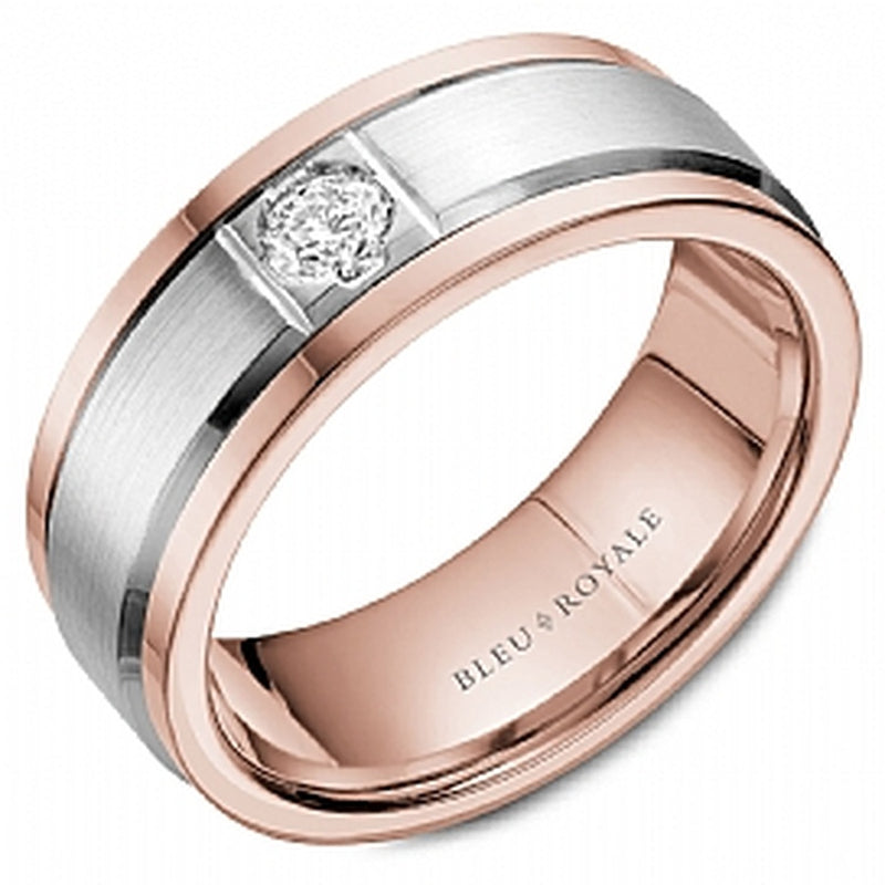 .25CT SI1 G-H 8MM 14KW&R BLEU ROYALE BAND
