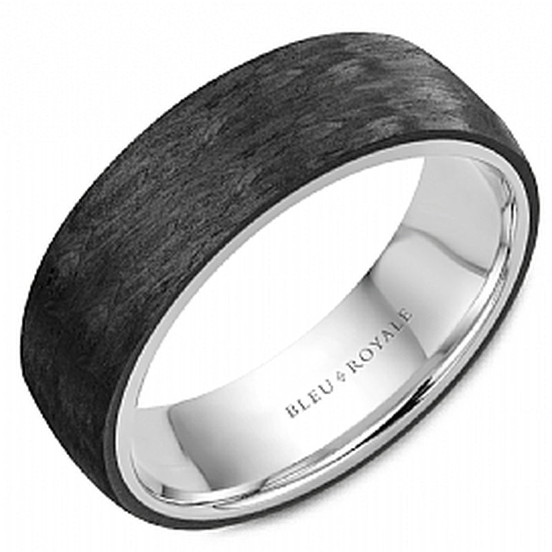 7.5MM PLAT & FORGED CARBON BAND