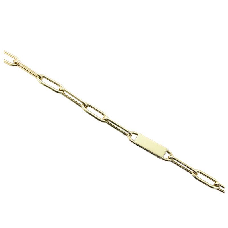 ID & PAPERCLIP BRACELET 7.5"