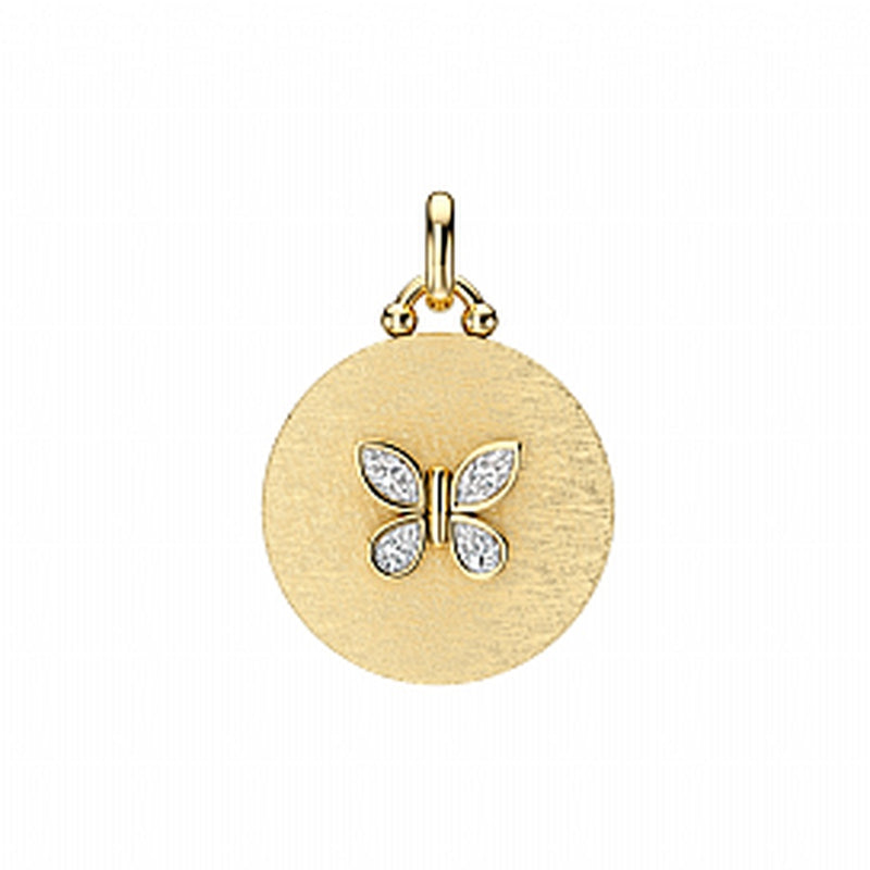 .25CTW 14KY BUTTERFLY PENDANT