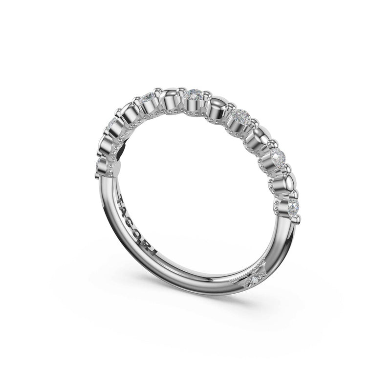 Round Pattern Band in 14kt White Gold