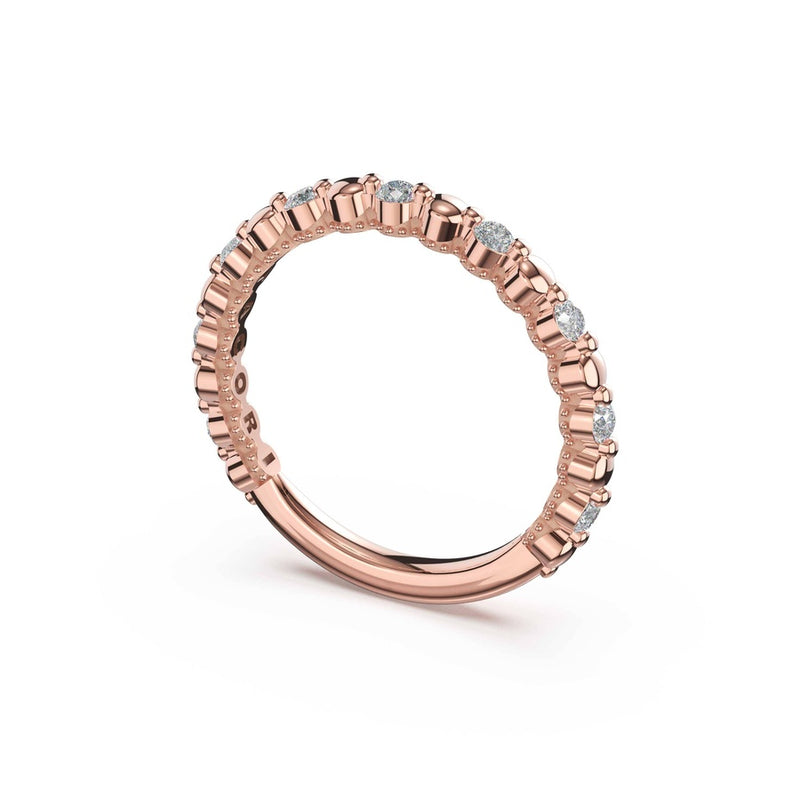 Round Pattern Band in 14kt Rose Gold
