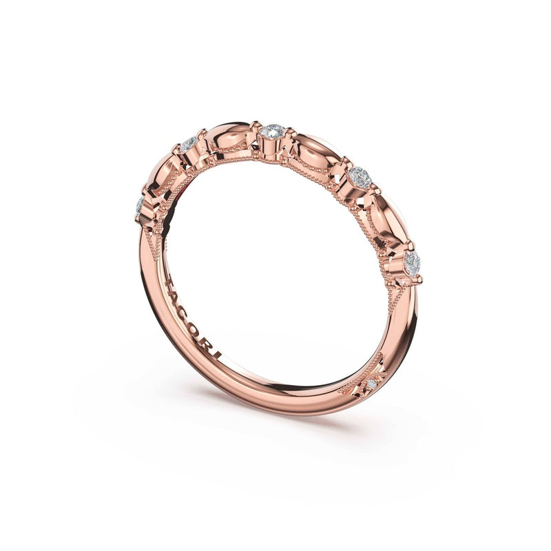 Alternating Pattern Band in 18kt Rose Gold