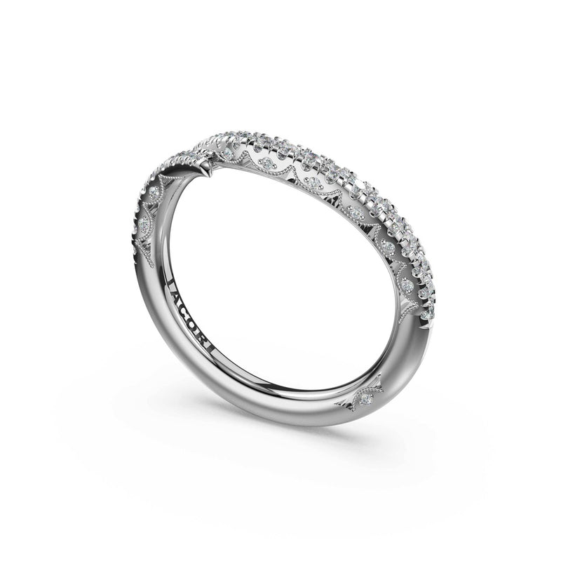 Pavé Bypass Band in Platinum