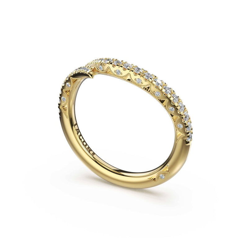 Pavé Bypass Band in 18kt Yellow Gold
