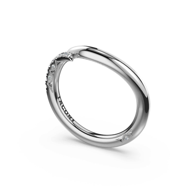 Polished Bypass Band in 14kt White Gold
