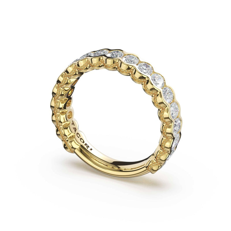 Semi-Bezel Eternity Band in 14kt Yellow Gold