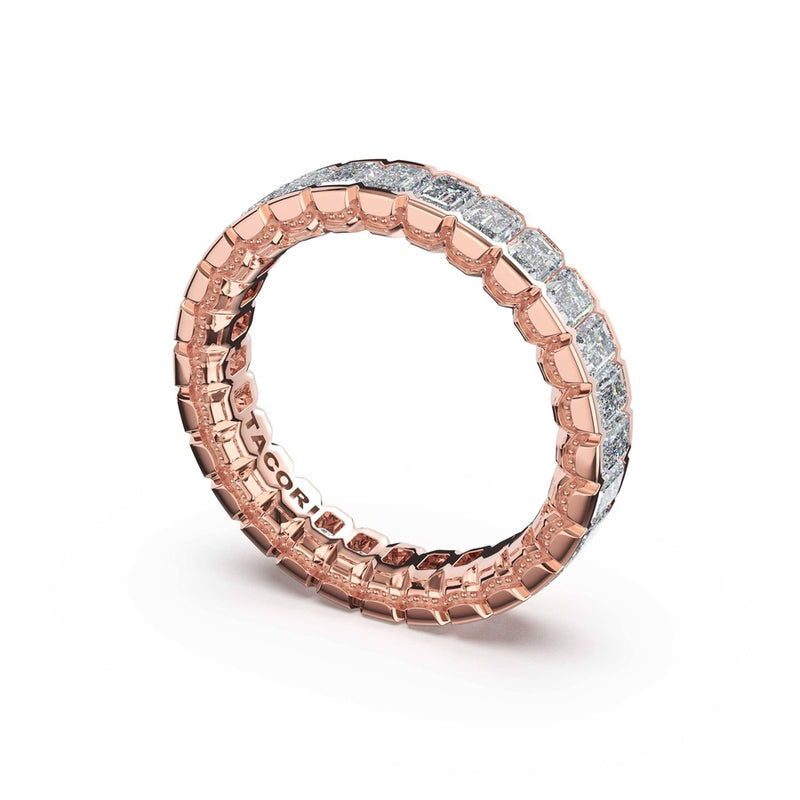 Semi-Bezel Band in 14kt Rose Gold