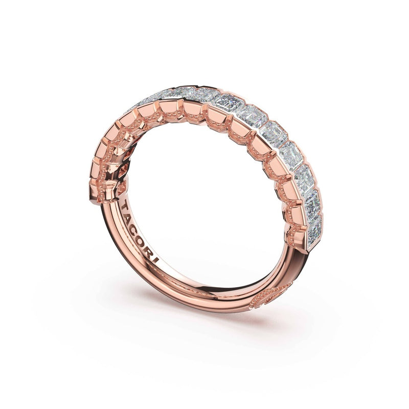 Semi-Bezel Band in 18kt Rose Gold