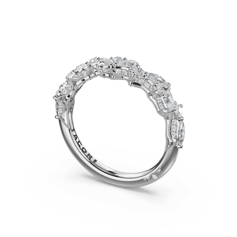 Marquise Diamond Cluster Band in 18kt White Gold