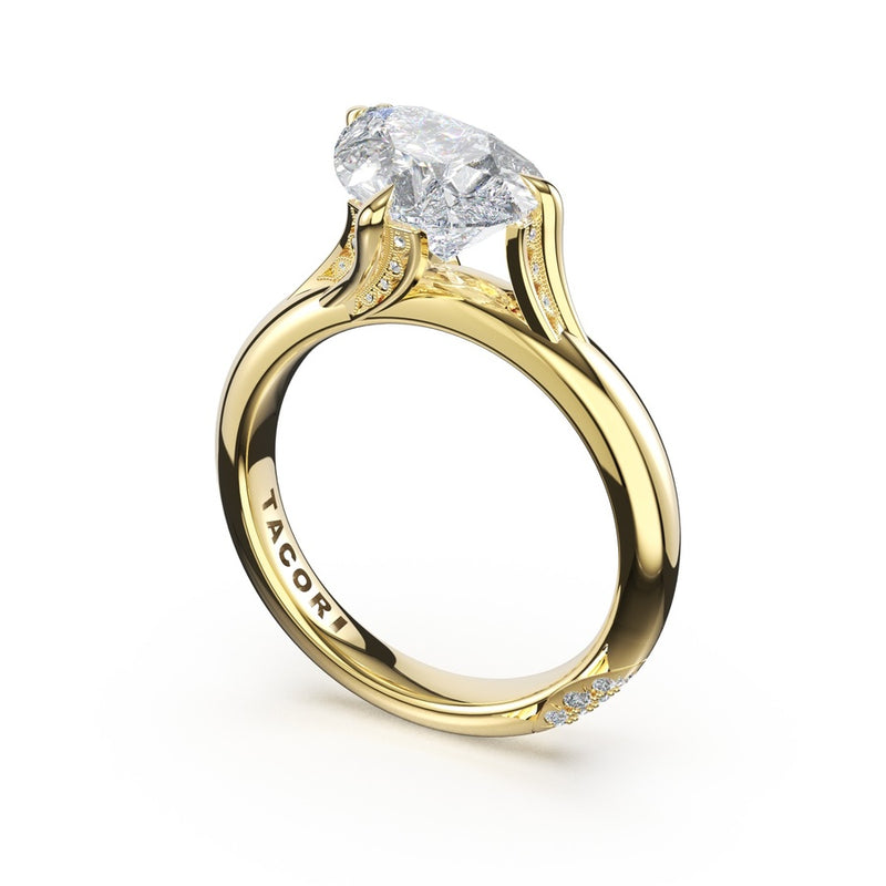 Forma Tilted Pear Solitaire Ring