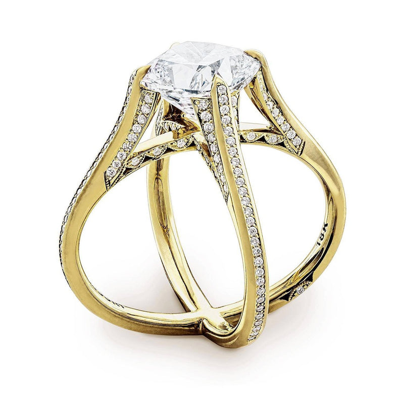 Orbital Cathedral Cushion Ring