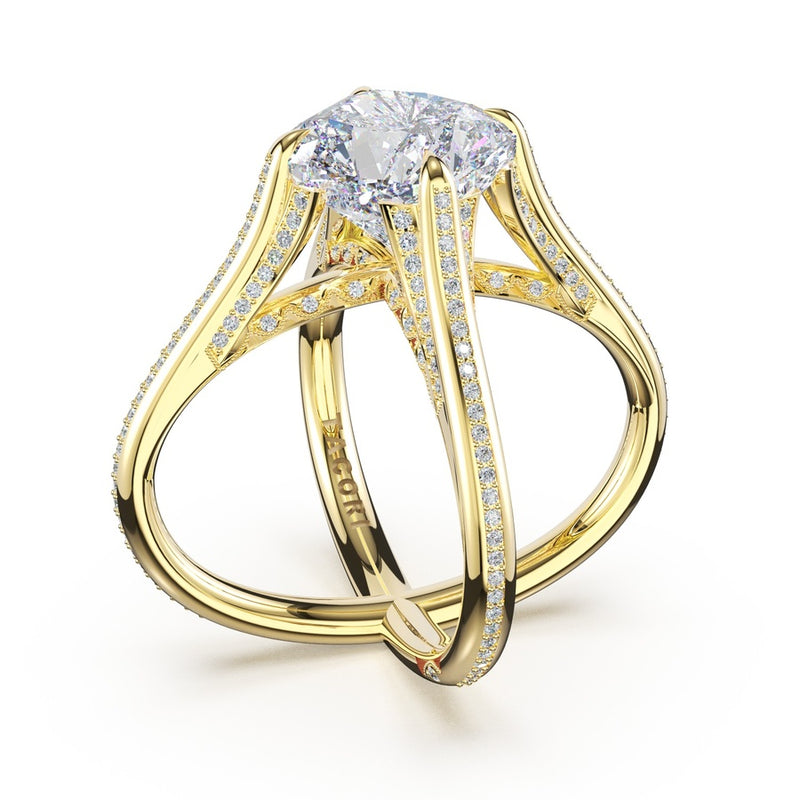 Orbital Cathedral Cushion Ring