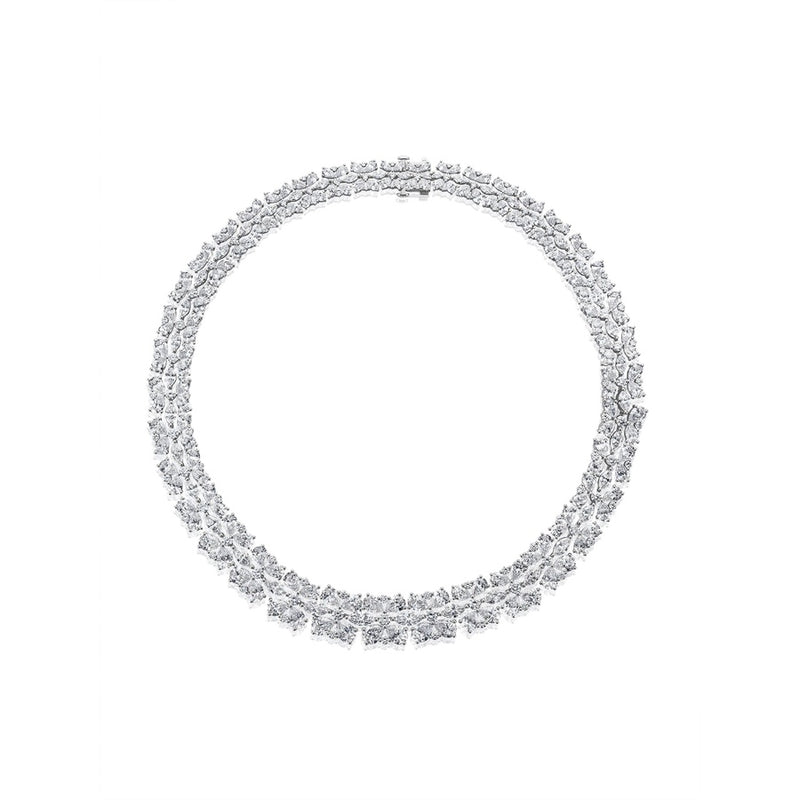 Mosaic Diamond Collar Necklace