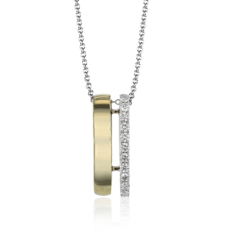 18KTT 11=.29CTW Pendant Necklace