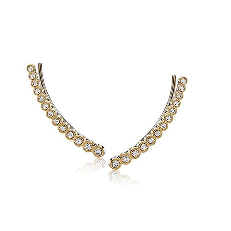 18KTT 26=.22CTW CLIMBER EARRINGS