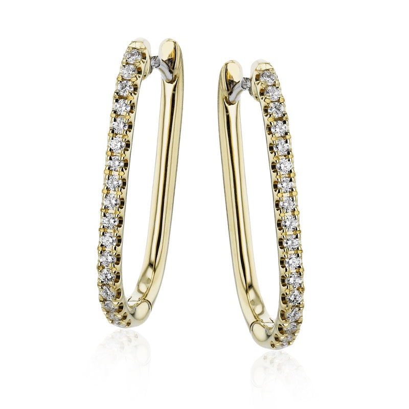 18KY 34=.29CTW Hoop Earrings