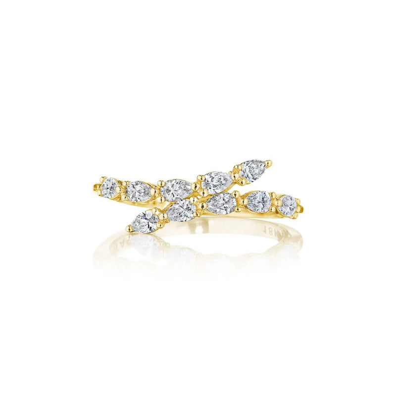 Pear Diamond Ring in 18k Yellow Gold