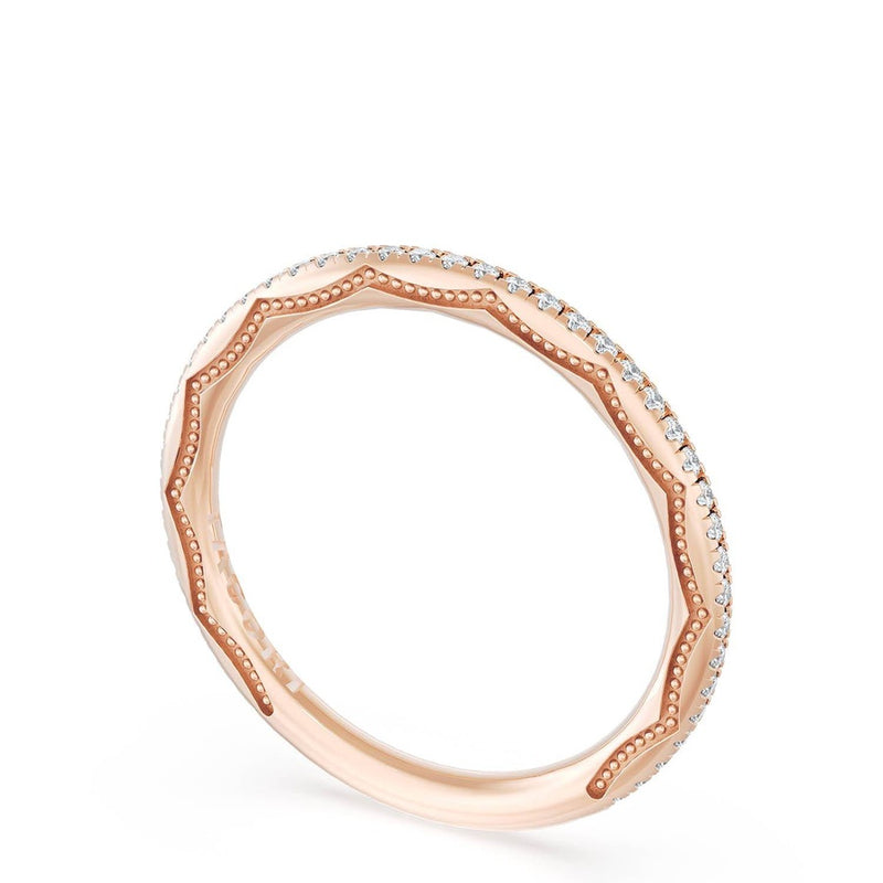 French Pavé Diamond Wedding Band, 1.70mm