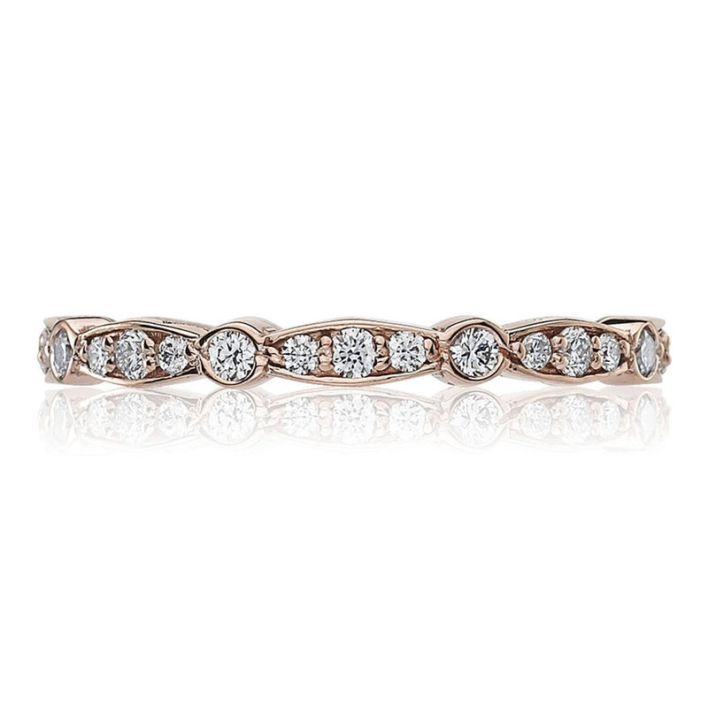 Marquise and Round Design Wedding Band