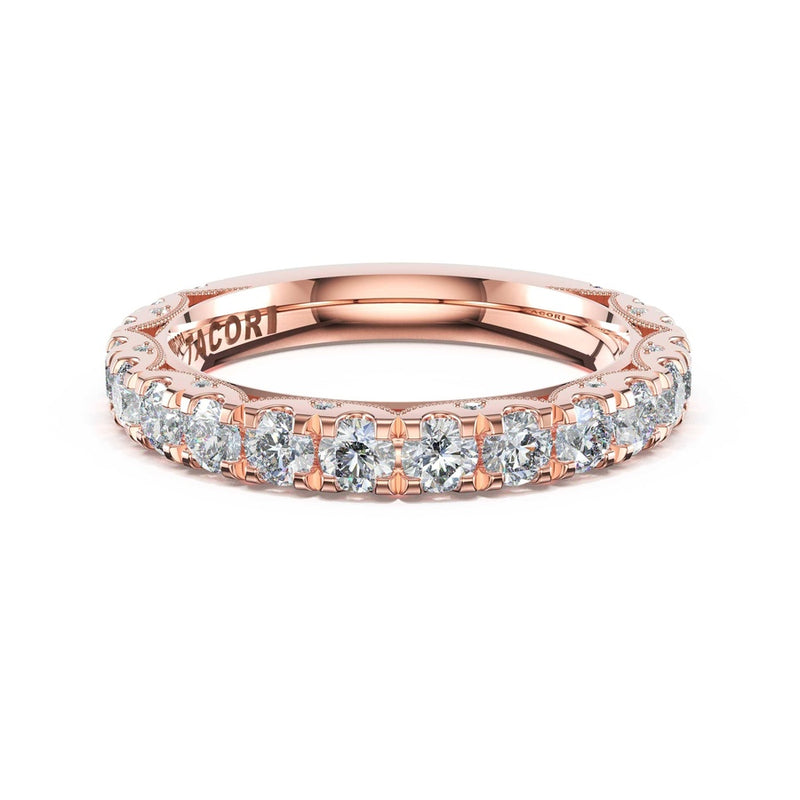 French Pavé Diamond Wedding Band