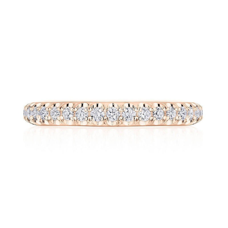 Single Row Pavé Wedding Band