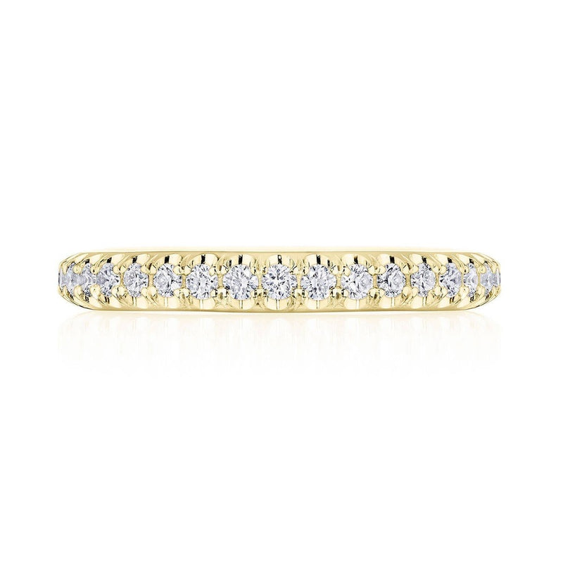 Single Row Pavé Wedding Band