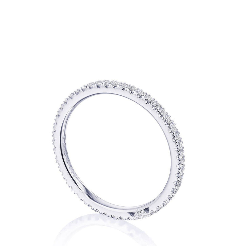 French Pavé Diamond Wedding Band - 1.5mm