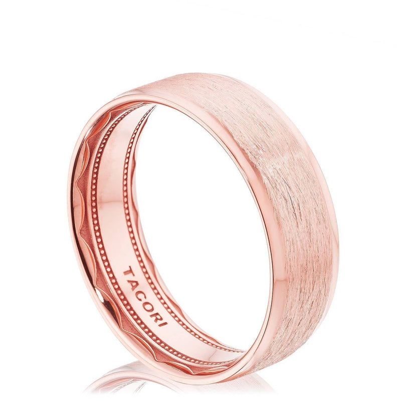 Classic Bevel Edge in Brushed Finish Wedding Band